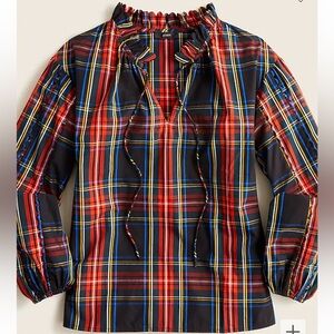 NWT J Crew Christmas Tartan Top